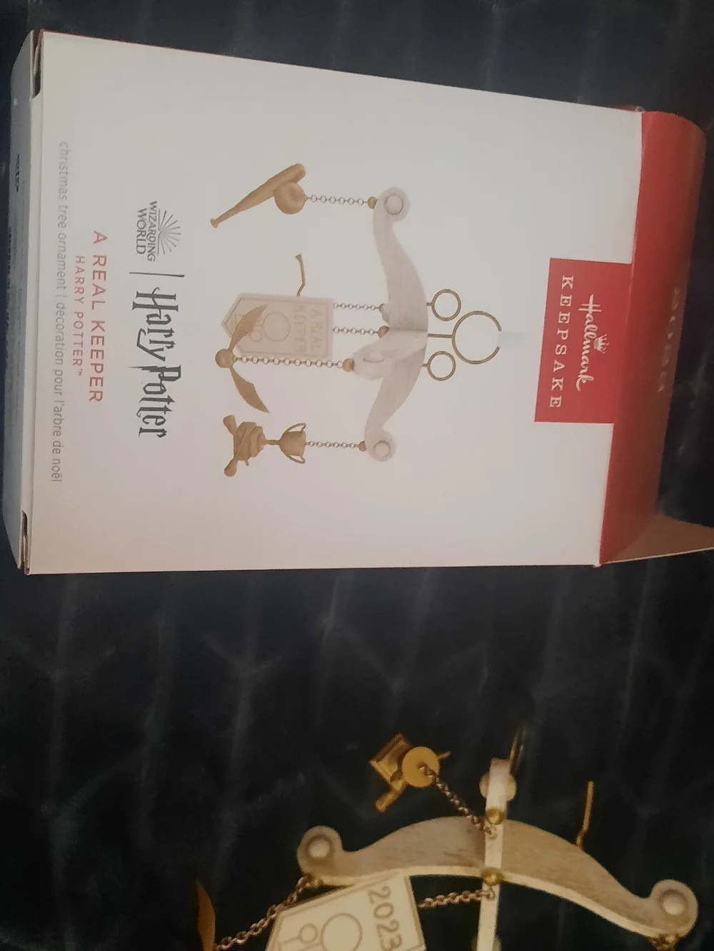 Hallmark Gold and Cream Harry Potter Real Keeper Ornament